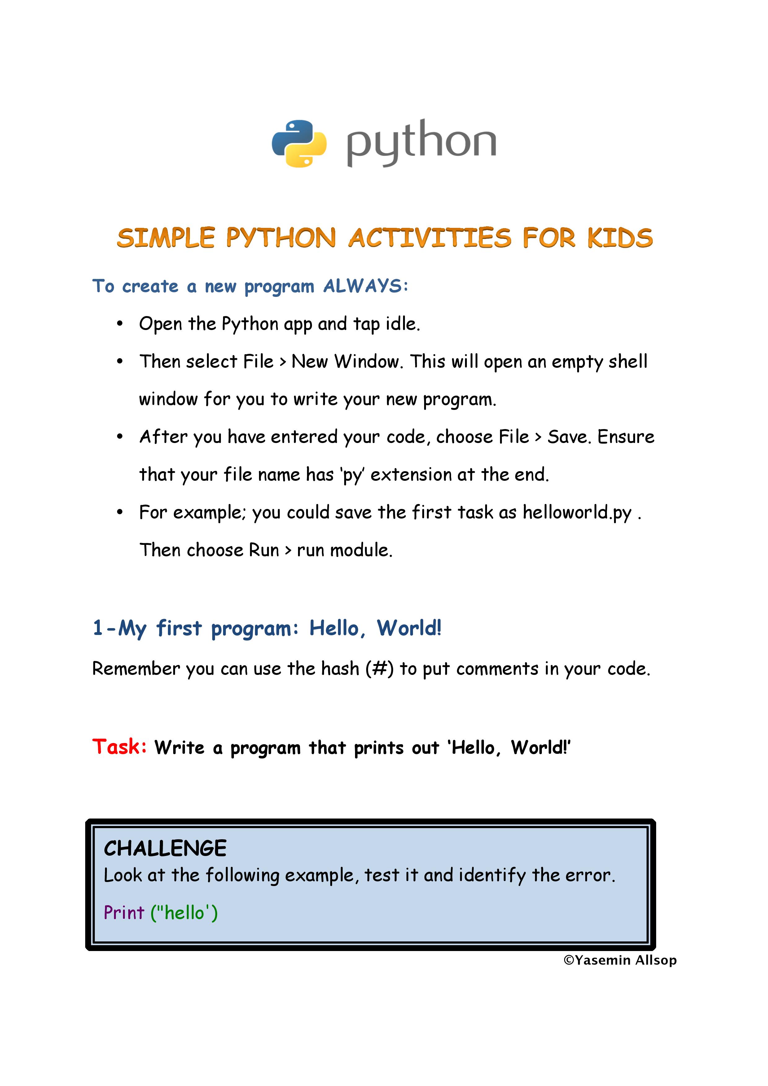 python exercises pdf